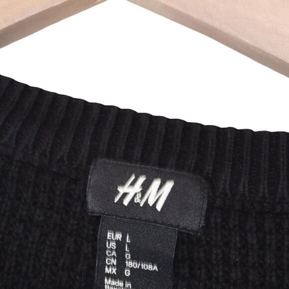 H&M thick Waffle Knit Sweater Academia Preppy Minimalist - Picture 5 of 7